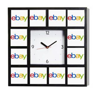 Ebay Clock Big Square with 12 pictures